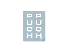 Sticker Puch voorvork / universeel wit