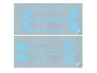 Stickerset Puch Maxi lijnen PVC transfers Baby Blauw