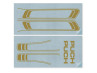 Stickerset Puch Maxi lijnen PVC transfers goud 