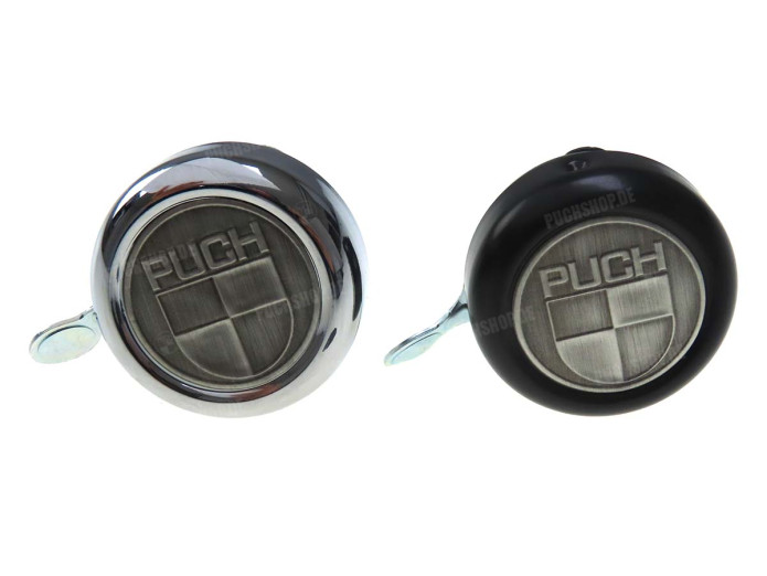 Sticker Puch logo round 38mm RealMetal gold color