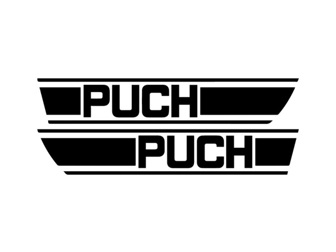 Tank sticker set Puch X30 tank zwart