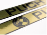 Tank transfer sticker set voor Puch Maxi S / L / L2 / K / Sport Zwart / Shiny goud