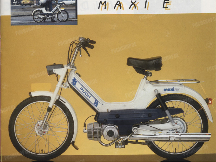Aufkleber Puch Maxi E Blau