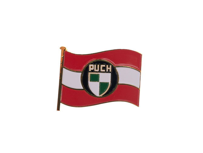 Vlag Badge Sticker Oostenrijk Puch RealMetal