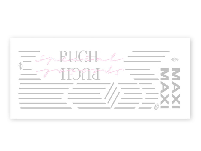 Stickerset Puch Maxi Special zilver