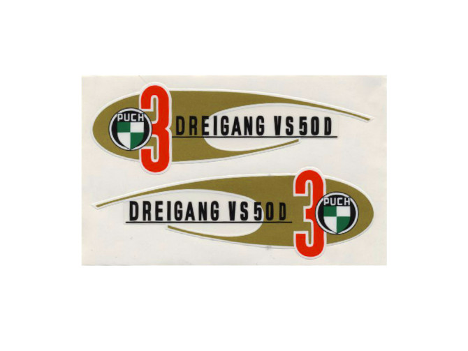 Tank transfer sticker set voor Puch VS 50 D Dreigang