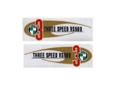 Tank transfer sticker set voor Puch VS 50 D Three Speed