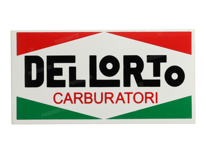 Sticker Dellorto Carburatori large 63x122mm universal