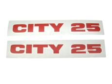 Stickerset Puch Maxi City 25 zijkap oranje