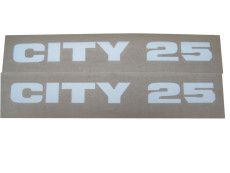 Stickerset Puch Maxi City 25 zijkap wit