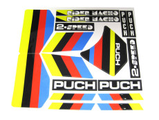 Stickerset Puch Rider Macho 2-speed zwart