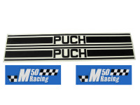 Stickerset Puch M50 Racing zwart / wit