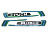 Tank transfer sticker set voor Puch Maxi blauw / groen