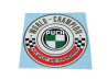 Transfer sticker Puch World Champion rond 50mm