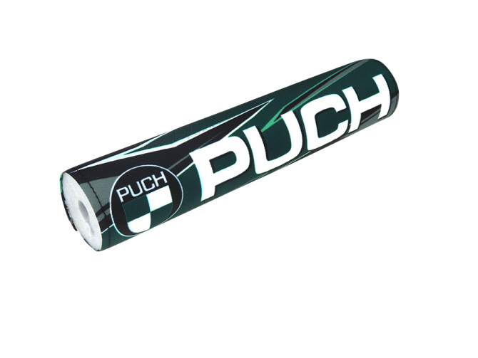 Stuurrol zwart-groen design met Puch logo