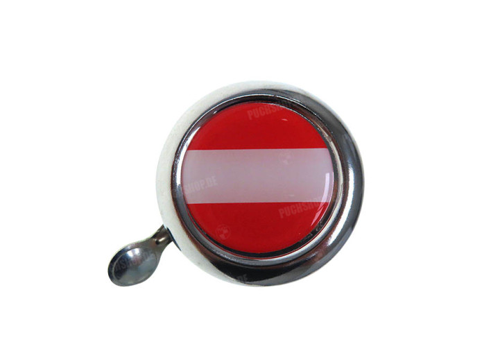 Bell with flag Austria dome 3D sticker Widek chrome