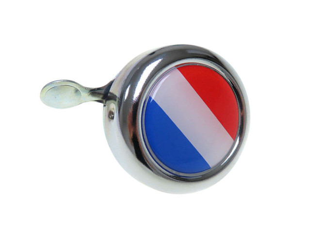 Bel chroom met landsvlag Nederland (dome sticker)