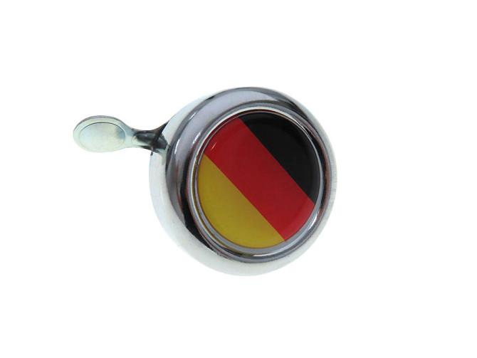 Bel chroom met landsvlag Duitsland (dome sticker)