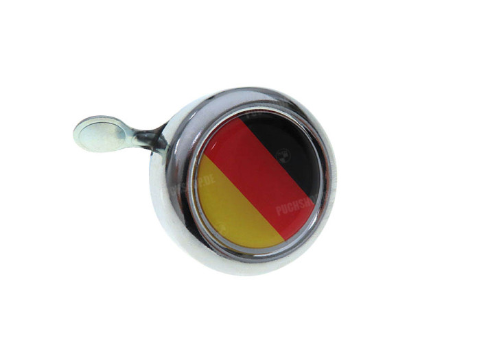 Glocke mit Flagge Deutschland Dome 3D Aufkleber Widek Chrom