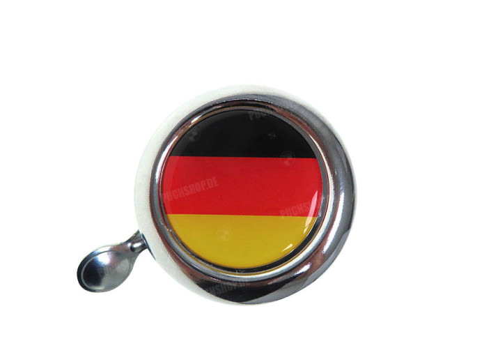 Glocke mit Flagge Deutschland Dome 3D Aufkleber Widek Chrom