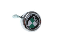 Bel chroom met Puch logo in kleur (dome sticker)