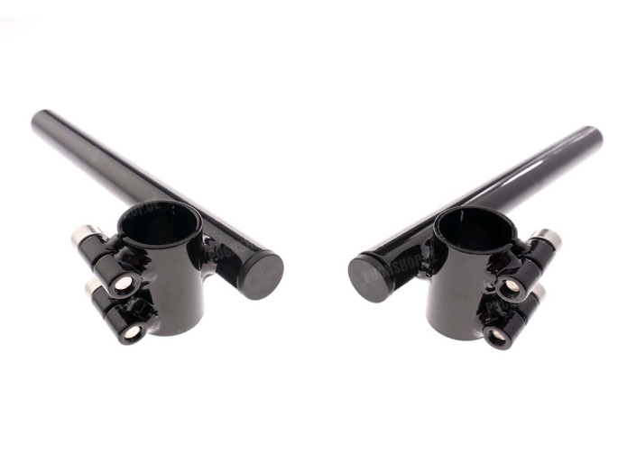 Stuur clipon set 28mm zwart MLM 