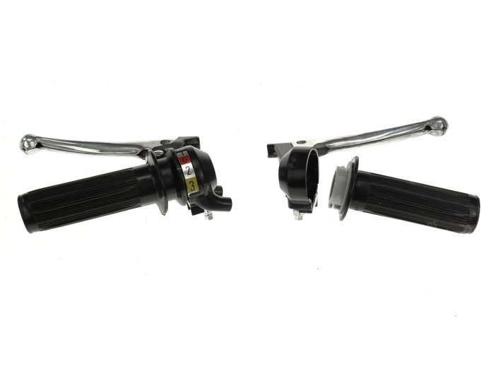 Greepset links / rechts schakelgreep 3-speed zwart NTS A-kwaliteit
