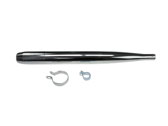 Auspuffdämpfer 65mm Chrome mit 28mm anschluss Sachs Hercules