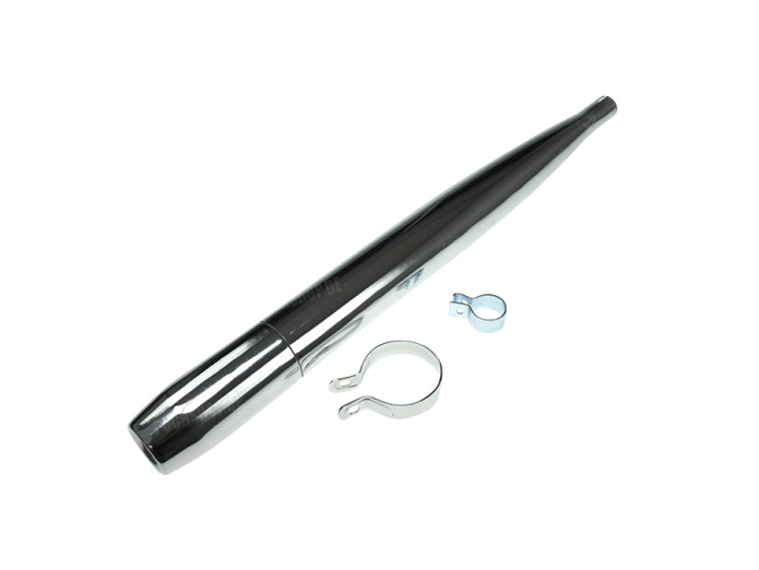 Auspuffdämpfer 65mm Chrome mit 28mm anschluss Sachs Hercules