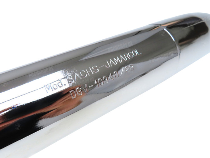 Auspuff Dämpfer 32mm Zigarre Jamarcol Resonanz Sachs Chrom