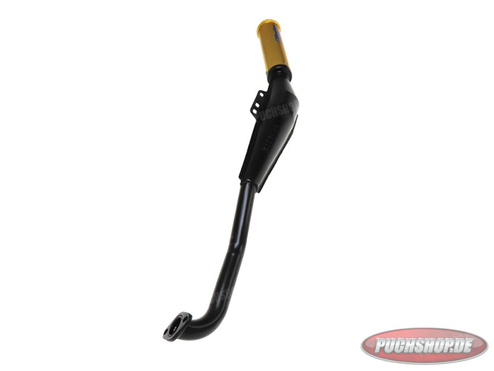 Uitlaat Puch Maxi / E50 25mm Biturbo Gold zwart exclusive