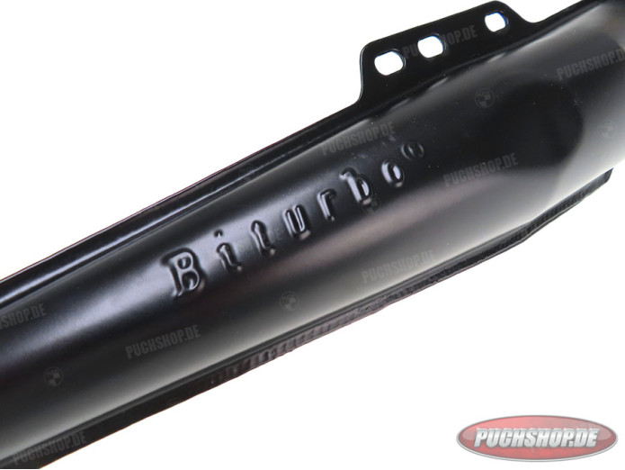 Uitlaat Puch Maxi / E50 25mm Biturbo Gold zwart exclusive