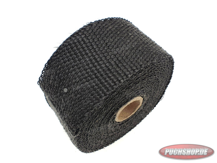 Uitlaat hitteband / heatwrap zwart (5cm x 5 meter)