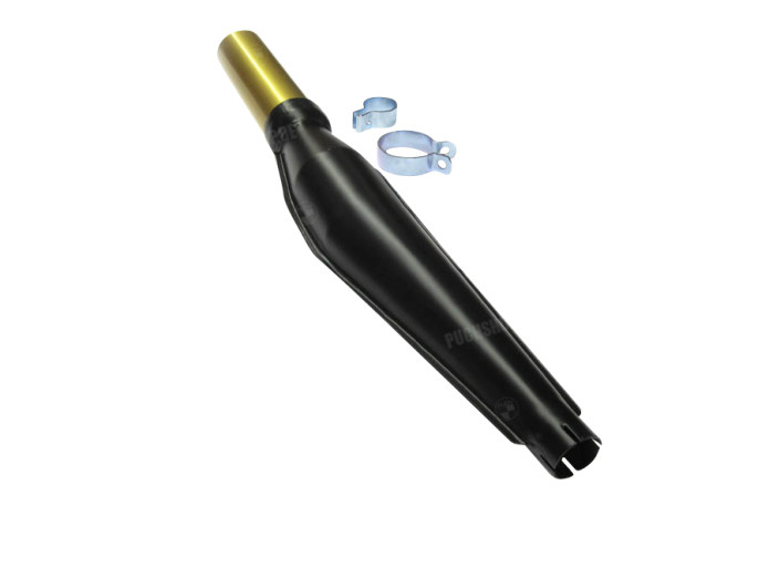 Exhaust silencer 32mm Fuego Cross black / gold universal 