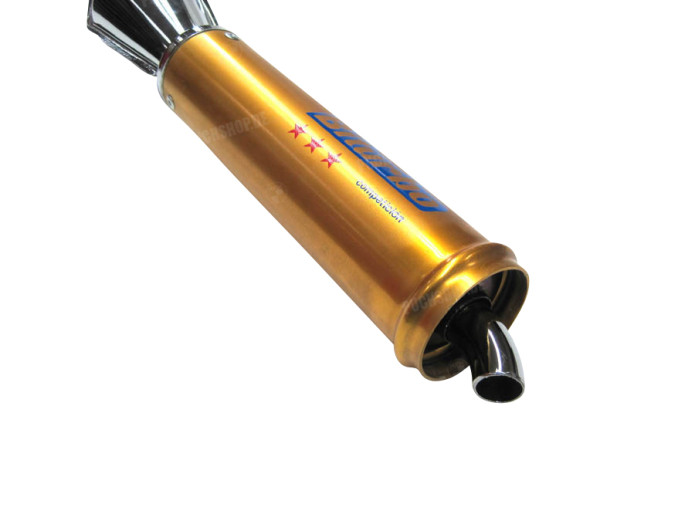 Exhaust Puch Maxi / E50 25mm Biturbo Gold chrome