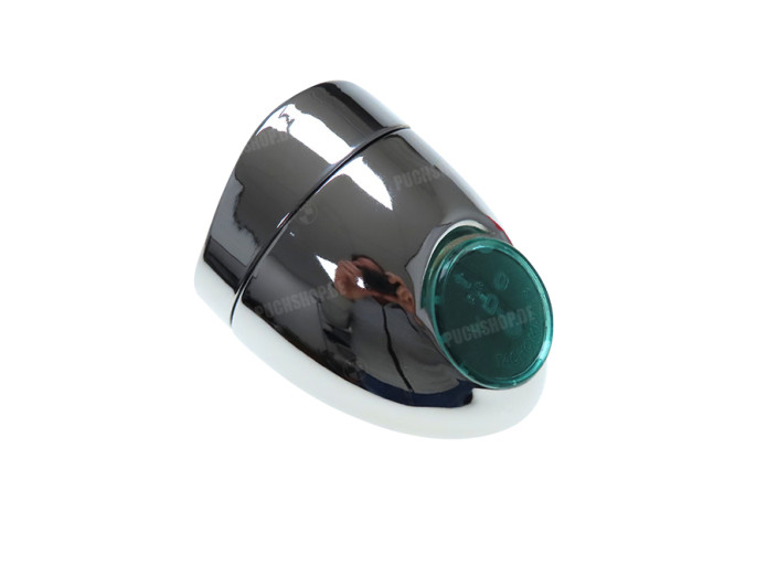 Headlight egg-model 102mm complete chrome replica