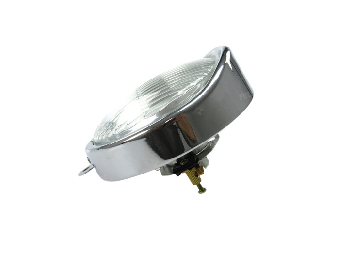 Scheinwerfer Eierlampe 102mm Puch Maxi S / N Ring Chrom mit Glas