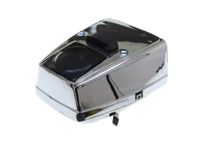 Headlight square 115mm chrome with switch
