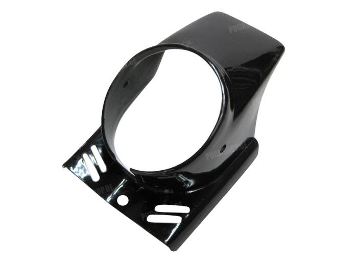 Koplampspoiler rond Puch Maxi / Macho Rider universeel zwart 