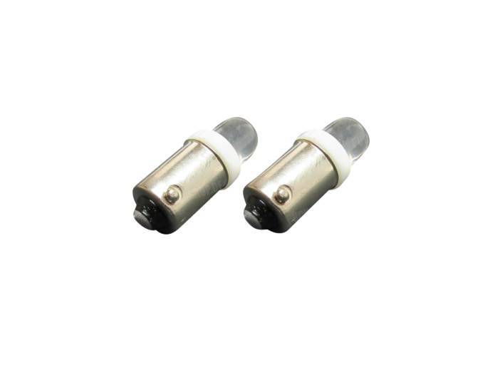 Lamp BA9s 6V / 12V LED achterlicht wit (2 stuks)