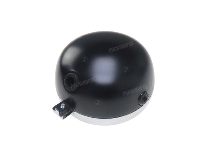 Koplamp rond 130mm Maxi zwart GUIA met chroom