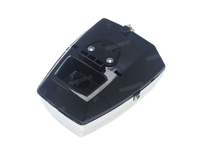 Koplamp vierkant 115mm chroom / zwart