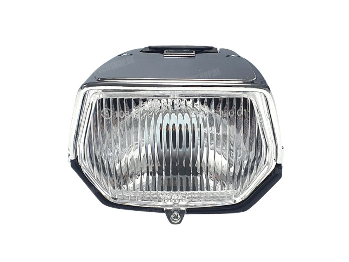 Koplamp vierkant 115mm chroom / zwart