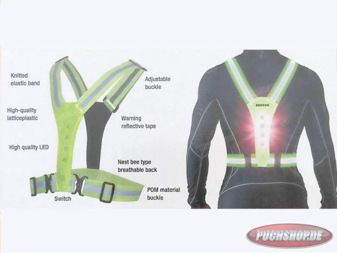 Veiligheidsvest met LED voor- en achterzijde