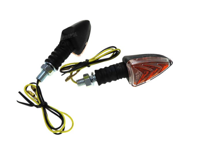 Indicator universal LED model arrow black set 