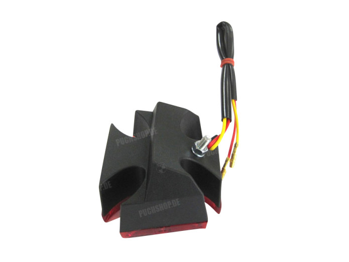 Taillight Puch universal Maltese cross with brake light black 