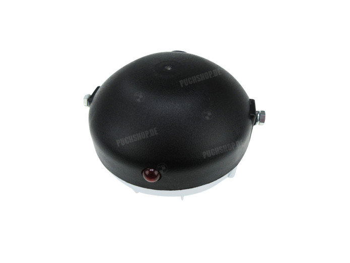 Headlight round 130mm cross with grill black with chrome (BA20D)