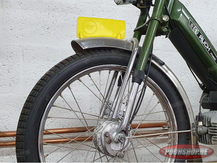 Gabel Schutzblechbogen Stabilisator Puch Maxi wie Original Neues Modell / EBR Glanz Weiss