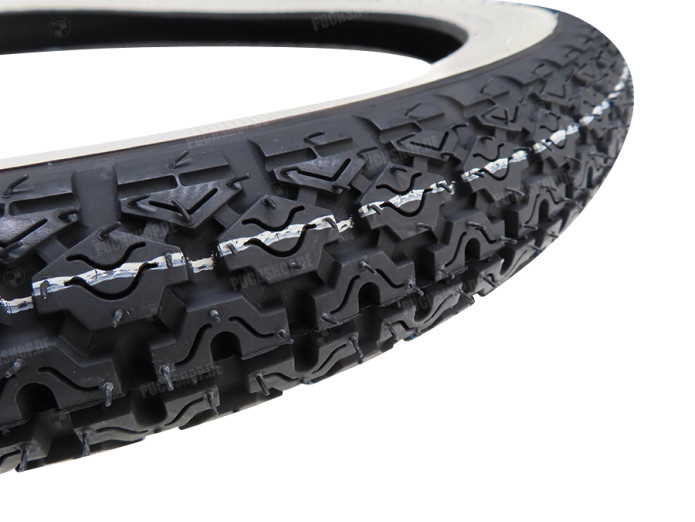 17 inch 2.75x17 Kenda K265 4P tire white wall street profile