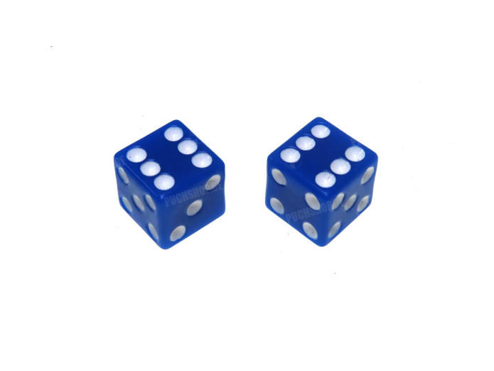 Valve Caps set dice blue